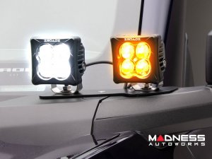 Ford Bronco Lighting Upgrade - ZROADZ - A-Pillar Quad Mount - 3in White & Amber LED Pods Ford Bronco Lighting Upgrade - ZROADZ - A-Pillar Quad Mount - 3in White & Amber LED Pods